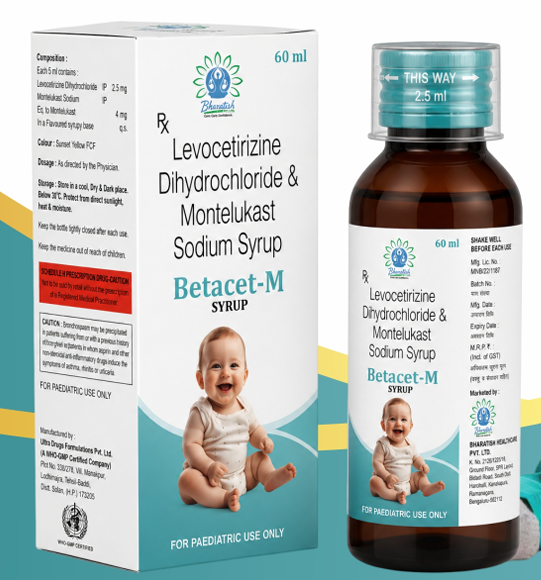Betacet-M (Syrup) product packaging